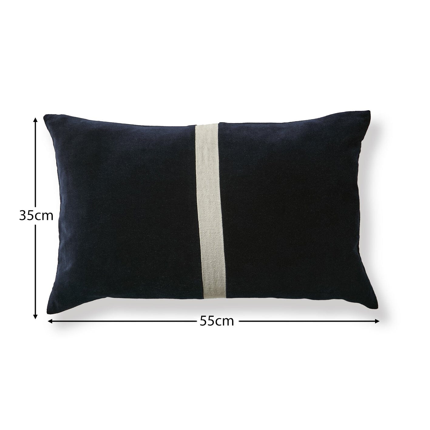 Holbeck Ink Stripe Mixed Fabric Cushion Cover - 35x55cm