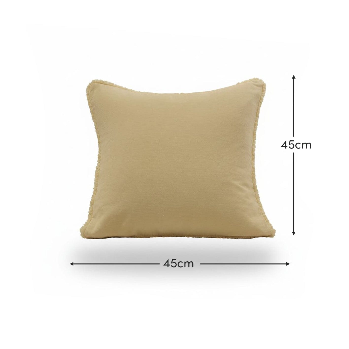 Hayes Clay Fringed Velvet Cushion Cover - 45x45cm
