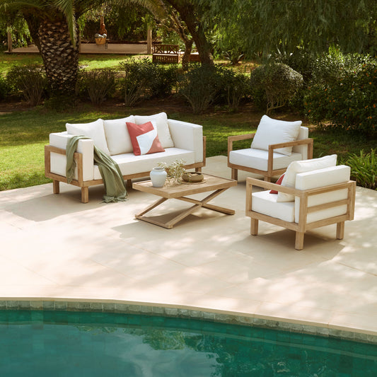 Akira 5 Seater Wooden Garden Set with Coffee Table