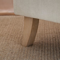 Outlet - Brea Oyster White Armchair - Whitewash Oak Legs