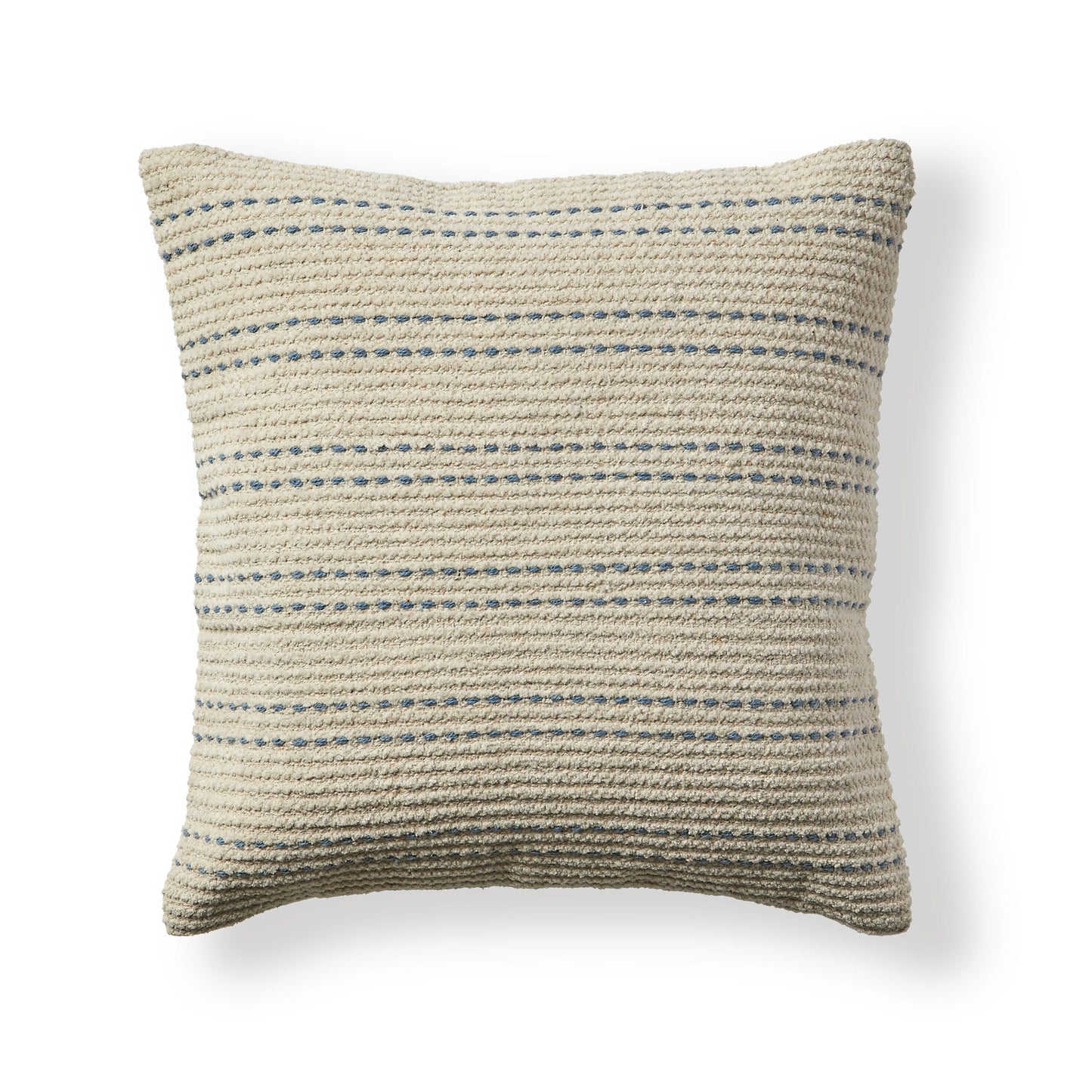 Elberton Horizon Blue Striped Cotton Cushion Cover - 45x45cm