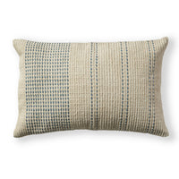 Elberton Horizon Blue Striped Cotton Cushion Cover - 55x35cm