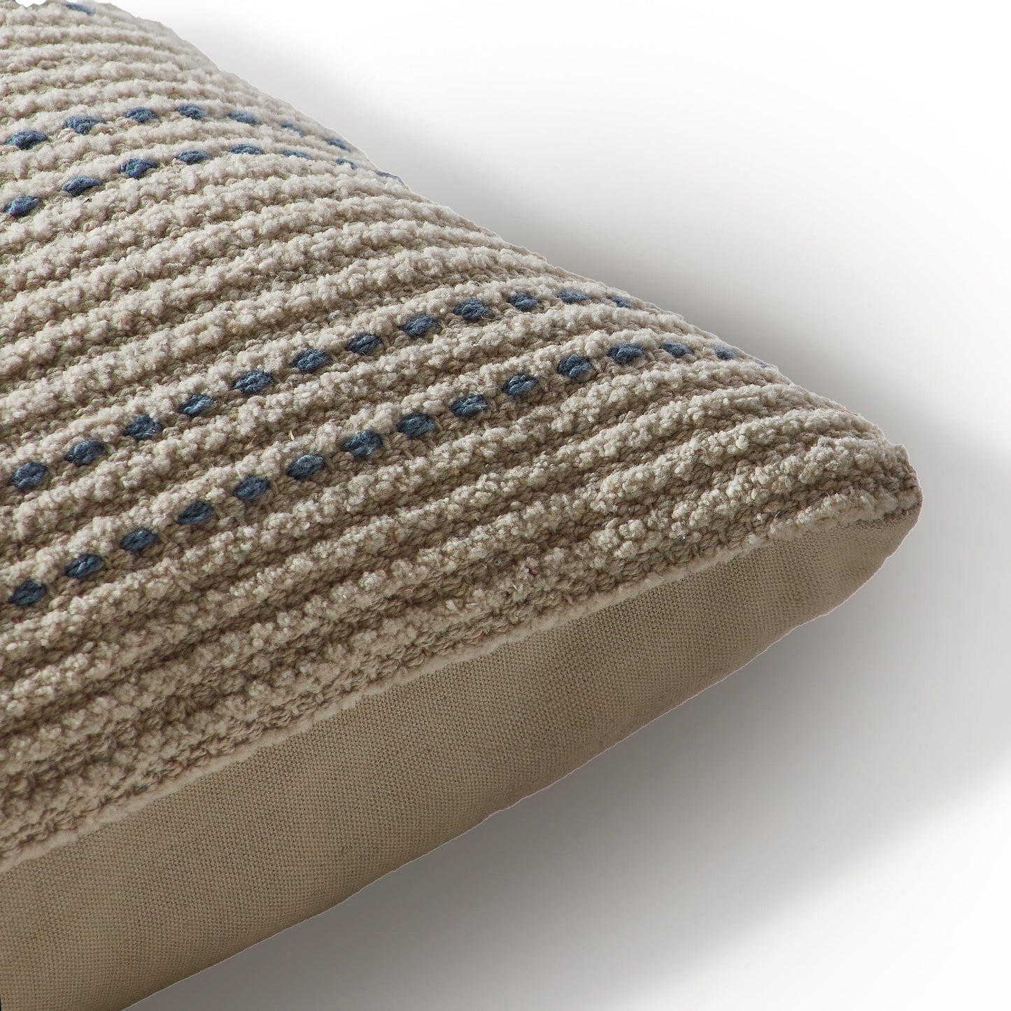 Elberton Horizon Blue Striped Cotton Cushion Cover - 45x45cm