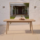 Elowen 6 Seater Wooden Garden Dining Table - Light Brushed Acacia