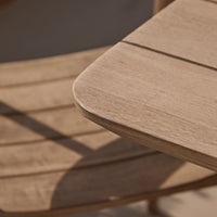 Elowen 6 Seater Wooden Garden Dining Table - Light Brushed Acacia