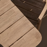 Elowen 6 Seater Wooden Garden Dining Table - Light Brushed Acacia