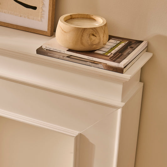 Outlet - Ember 110cm Fireplace Surround - Snow White