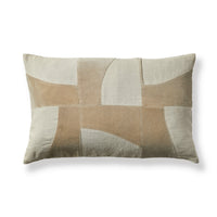 Holbeck Clay Abstract Mixed Fabric Cushion Cover - 35x55cm