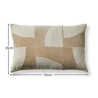 Holbeck Clay Abstract Mixed Fabric Cushion Cover - 35x55cm