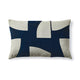 Holbeck Ink Abstract Mixed Fabric Cushion Cover - 35x55cm