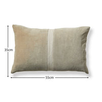 Holbeck Clay Stripe Mixed Fabric Cushion Cover - 35x55cm