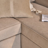 Holbeck Clay Stripe Mixed Fabric Cushion Cover - 35x55cm