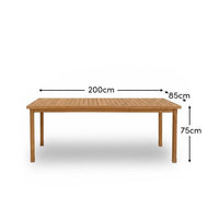 Harlyn 8 Seater Wooden Garden Dining Table - White Acacia