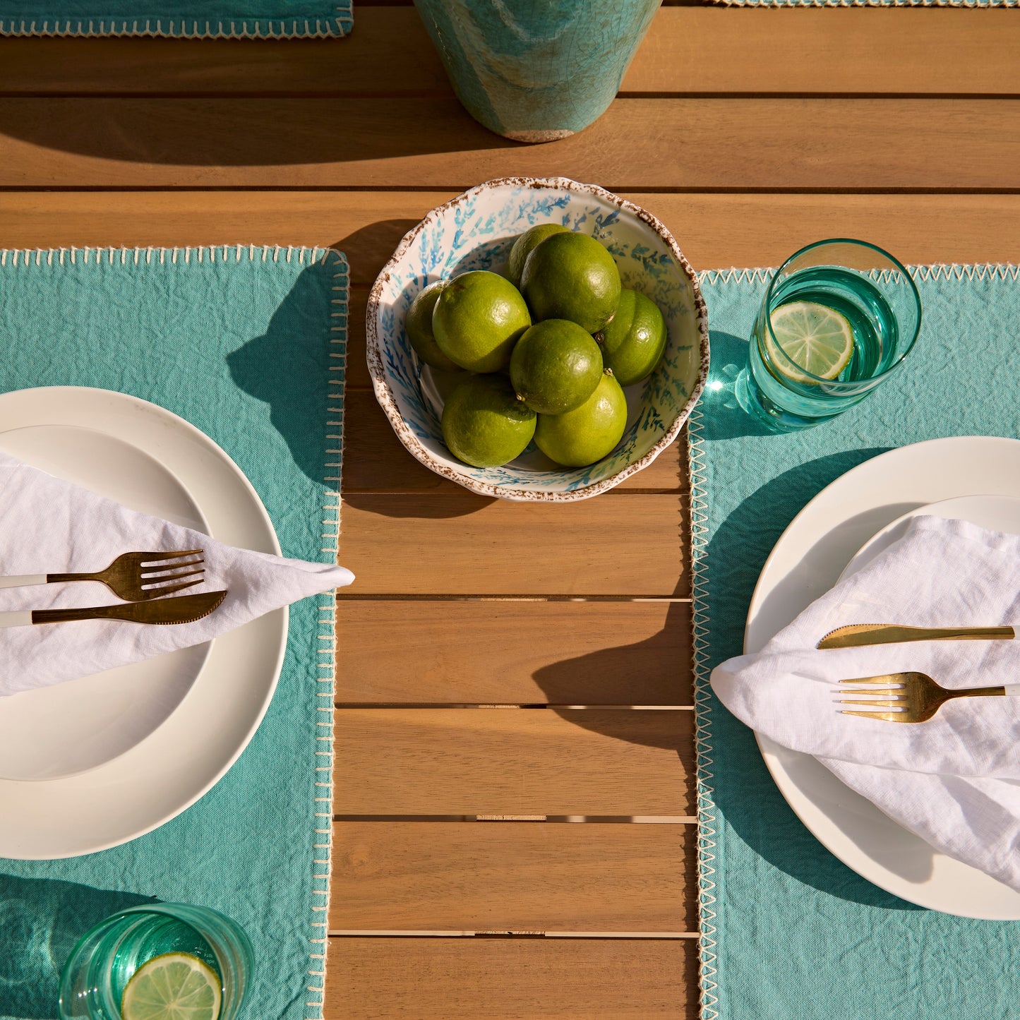 Harlyn 4 Seater Wooden Garden Dining Table - White Acacia