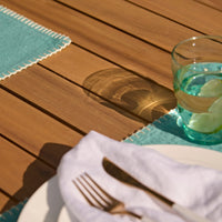 Harlyn 8 Seater Wooden Garden Dining Table - White Acacia