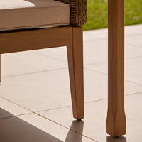 Harlyn 6 Seater Wooden Garden Dining Set with Corner Sofa & 2 Harlyn Dining Armchairs