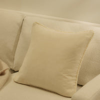 Hayes Clay Fringed Velvet Cushion Cover - 45x45cm