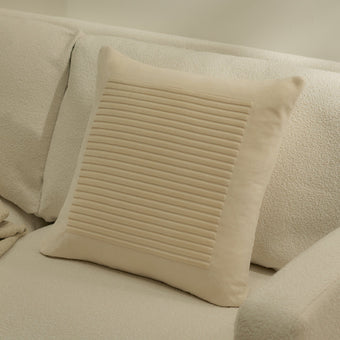 compare product Hayes Clay Stripe Velvet Cushion Cover - 45x45cm