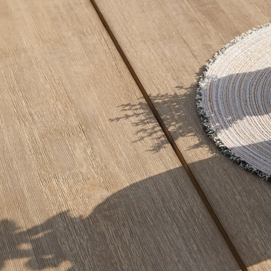 Imani 8 Seater Wooden Garden Dining Table - Light Brush Acacia