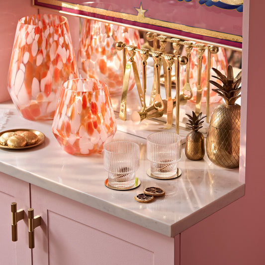 Outlet - Lazio 17cm Glass Vase - Paprika Confetti