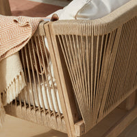 Shiro Wooden Garden Corner Dining Sofa Set with 2 Nala Sand Chairs