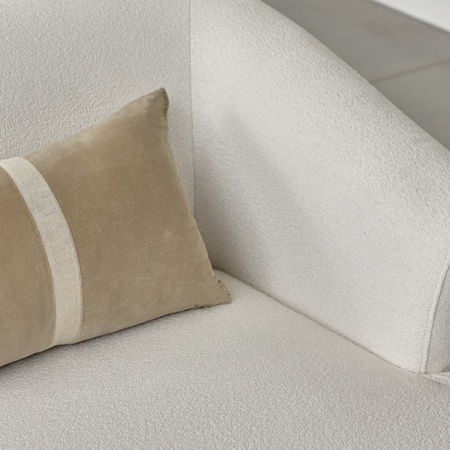 Holbeck Clay Stripe Mixed Fabric Cushion Cover - 35x55cm