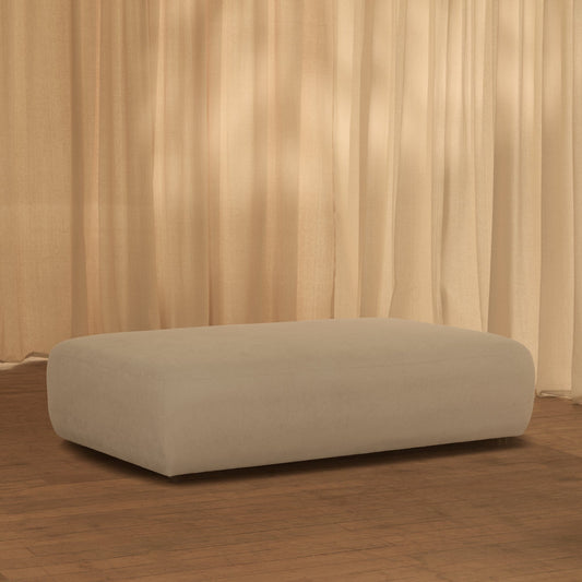 Outlet - Nathalia Large Stool Section - Soft Beige