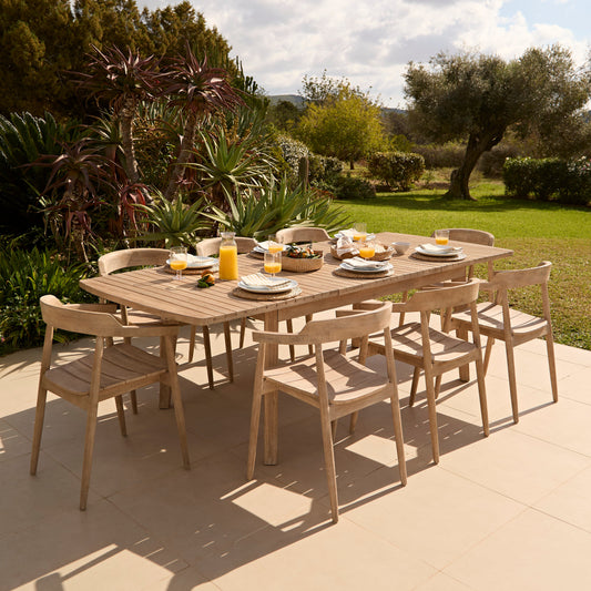 Saffron Dining Table Set - 6 Seater - Elowen Dining Chairs