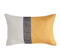 Selu Amber Yellow Striped Cushion Cover - 35x55cm