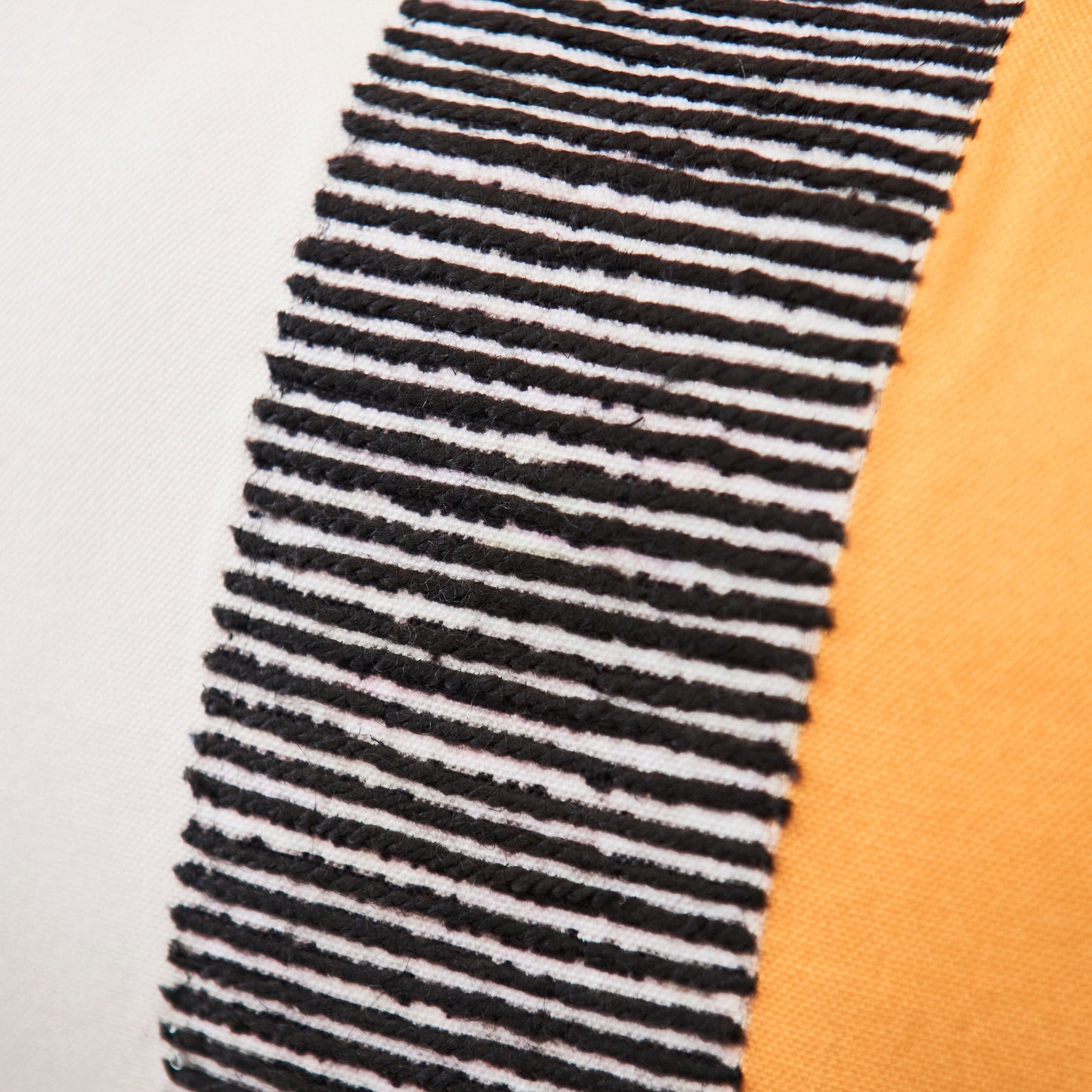 Selu Amber Yellow Striped Cushion Cover - 35x55cm