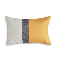 Selu Amber Yellow Striped Cushion Cover - 35x55cm
