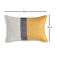 Selu Amber Yellow Striped Cushion Cover - 35x55cm