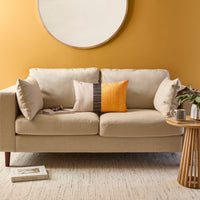 Selu Amber Yellow Striped Cushion Cover - 35x55cm