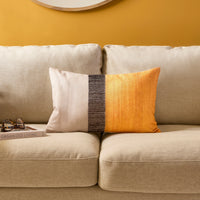 Selu Amber Yellow Striped Cushion Cover - 35x55cm