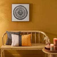 Selu Amber Yellow Striped Cushion Cover - 35x55cm