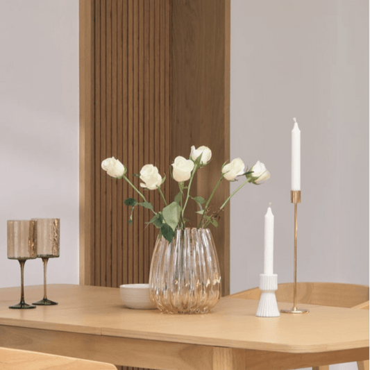 Outlet - Veneto 21cm Glass Vase - Champagne