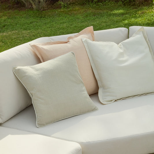 Wilder 8 Seater Metal Corner Sofa Set with Coffee Table - Olive Green