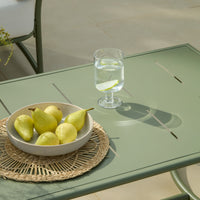 Wilder 8 Seater Metal Corner Sofa Set with Coffee Table - Olive Green