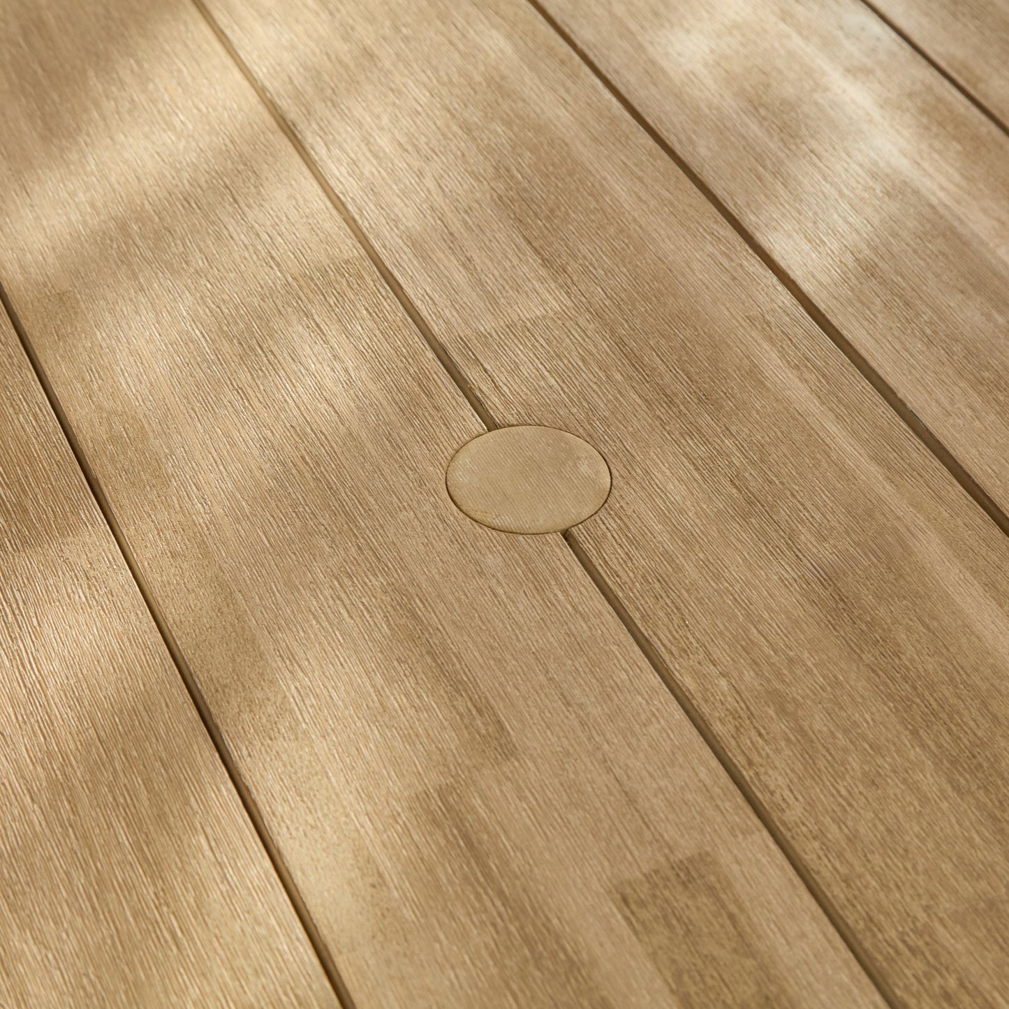 Willow Round Wooden Garden Table - Brushed Light Acacia