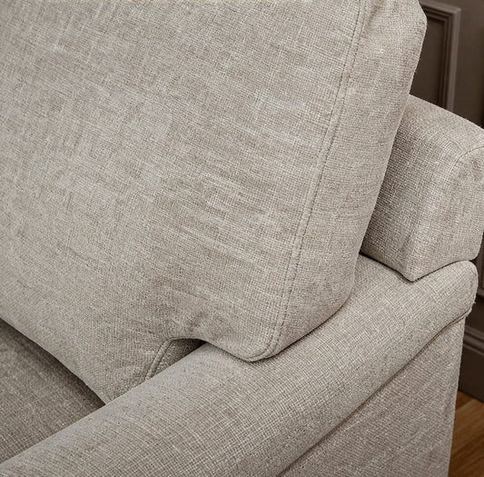 Brea Mink Taupe Right Corner Sofa with Whitewash Oak Legs