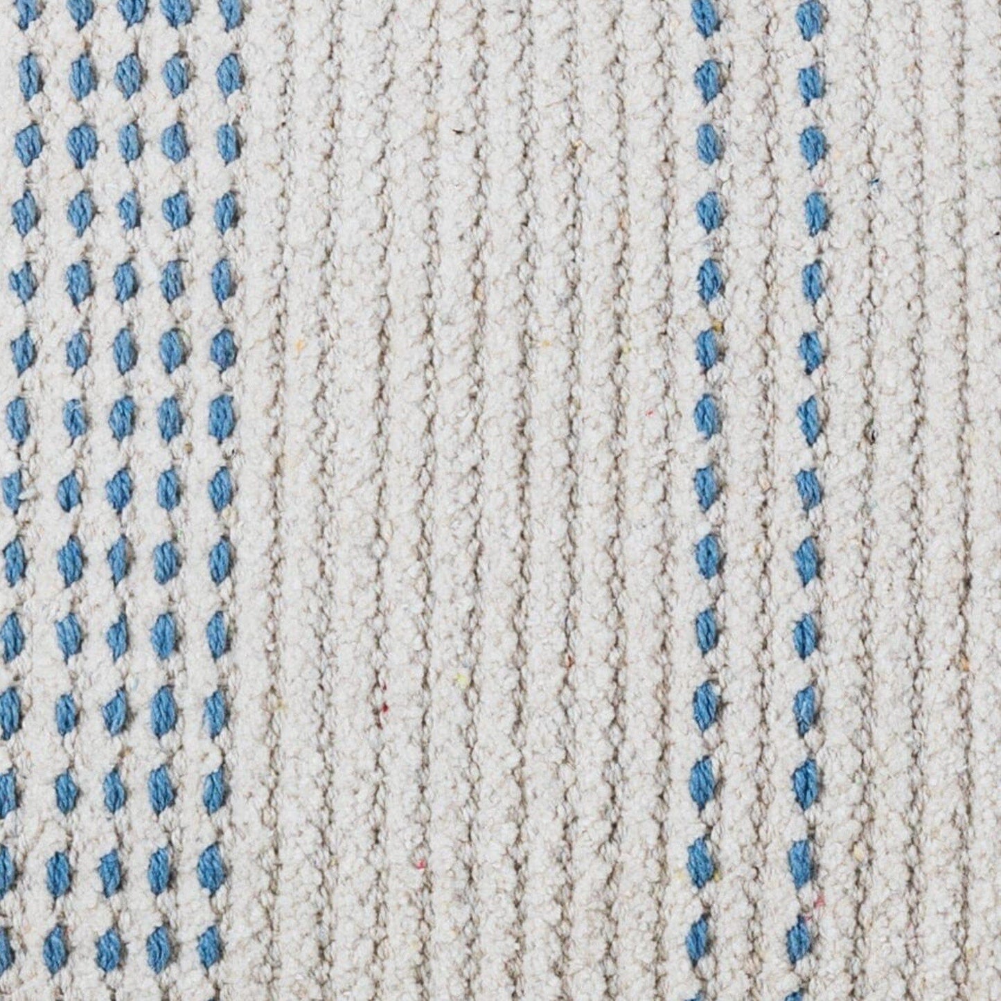 Elberton Horizon Blue Striped Cotton Cushion Cover - 55x35cm