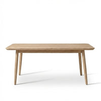 Elowen 6 Seater Wooden Garden Dining Table - Light Brushed Acacia