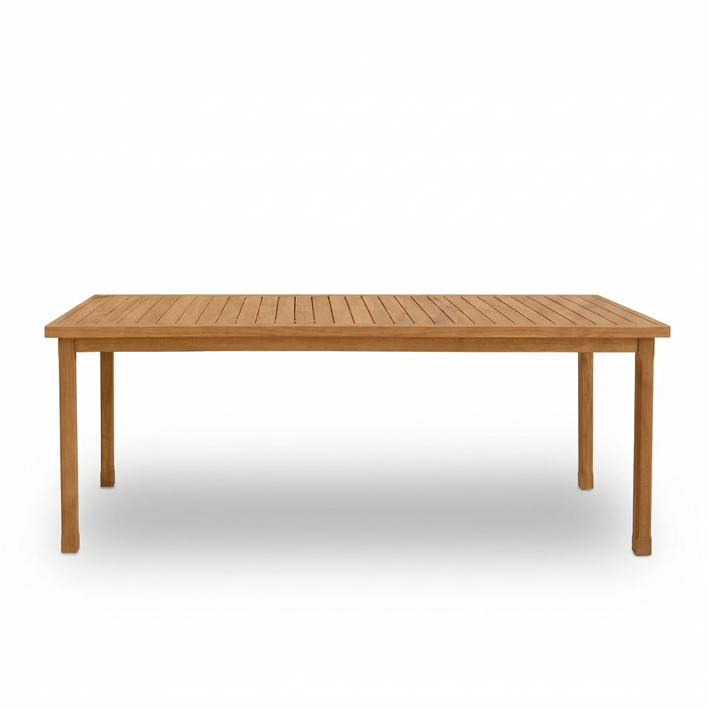 Harlyn 8 Seater Wooden Garden Dining Table - White Acacia