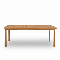 Harlyn 8 Seater Wooden Garden Dining Table - White Acacia