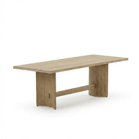 Imani 8 Seater Wooden Garden Dining Table - Light Brush Acacia