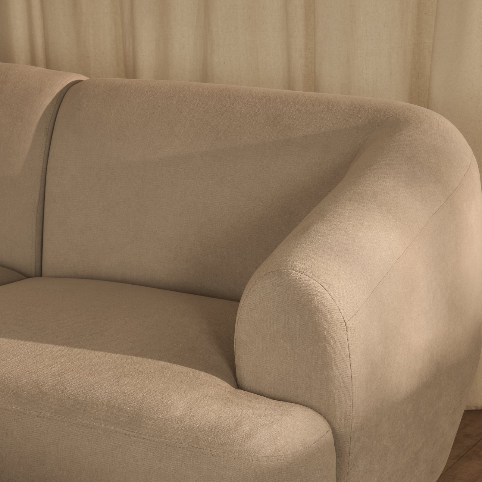 Nathalia Double Chaise Sofa - Soft Beige - Image 3