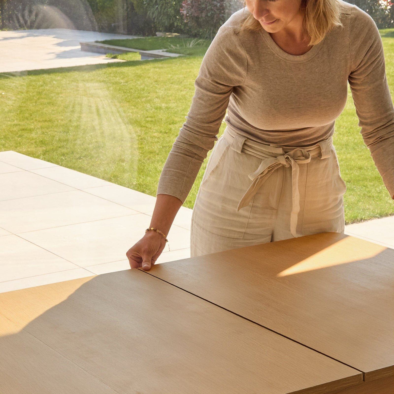 Paul Pale Oak Extending Dining Table - Image 3