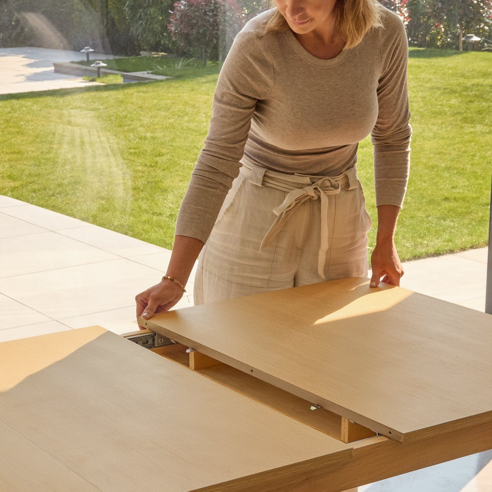 Paul Pale Oak Extending Dining Table - Image 4