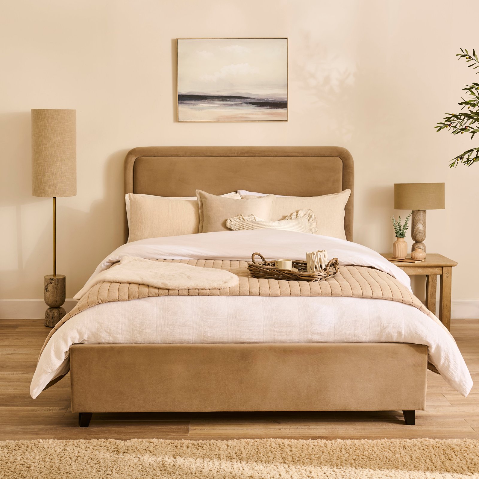 Robyn Double Ottoman Bed - Driftwood