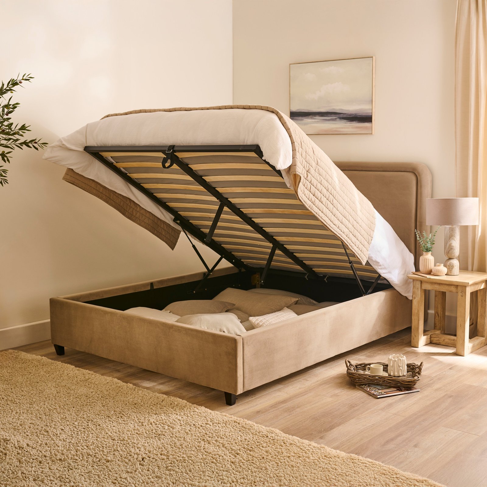 Robyn Double Ottoman Bed - Driftwood - Image 4